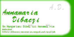 annamaria dibaczi business card